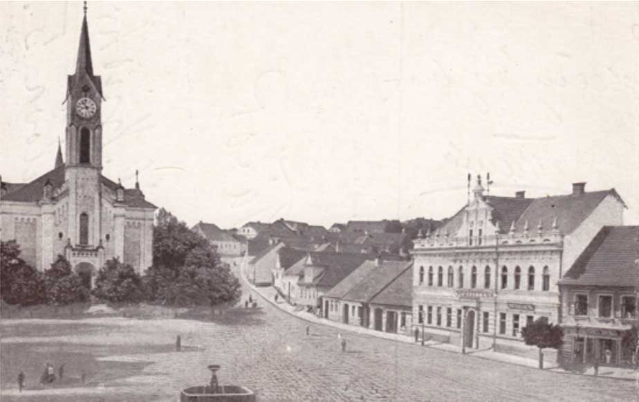 Foto Milevsko náměstí v roce 1907