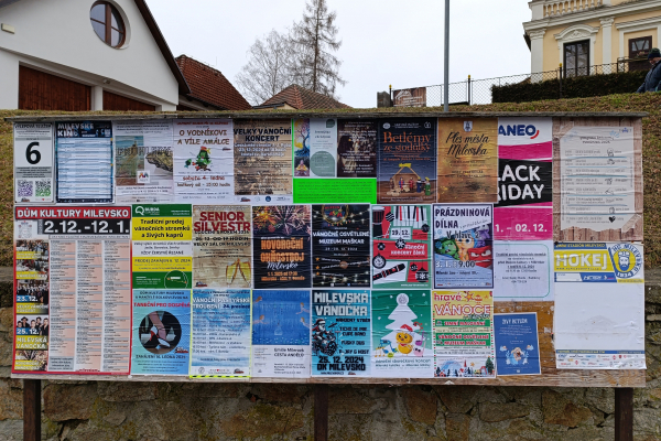 Foto výlepové plochy v Milevsku 6 AUTOBUSOVÉ NÁDRAŽÍ