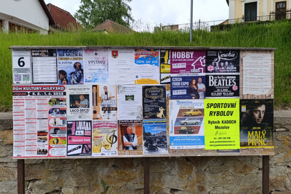 Foto výlepové plochy v Milevsku 6 AUTOBUSOVÉ NÁDRAŽÍ