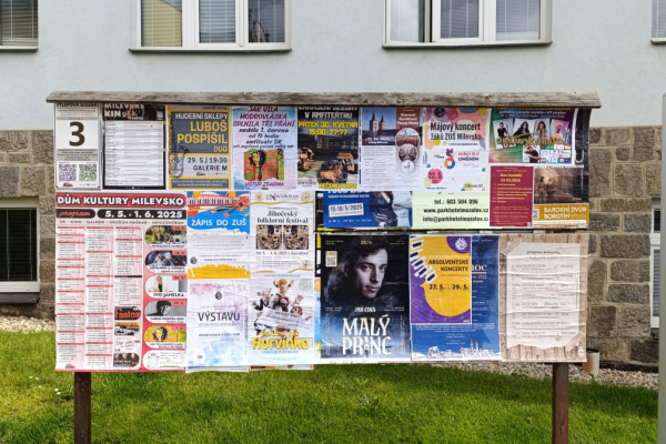 Foto výlepové plochy v Milevsku 3 POLIKLINIKA
