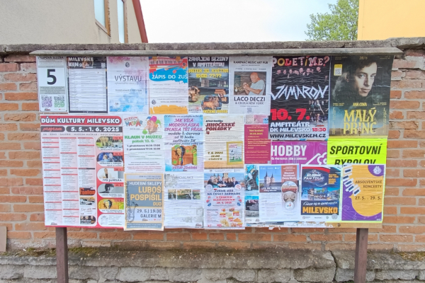 Foto výlepové plochy v Milevsku 5 KINO