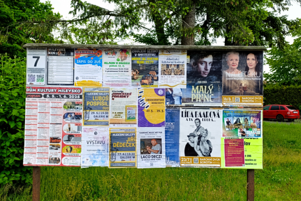 Foto výlepové plochy v Milevsku 7 TYRŠOVO NÁMĚSTÍ