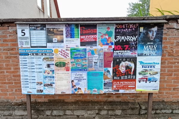 Foto výlepové plochy v Milevsku 5 KINO
