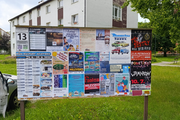 Foto výlepové plochy v Milevsku 13 ISŠT