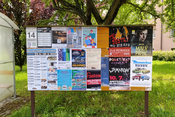 Foto výlepové plochy v Milevsku 14 STARÉ SÍDLIŠTĚ
