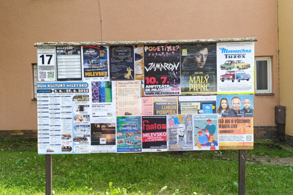 Foto výlepové plochy v Milevsku 17 JÍDELNA LIDOVKA
