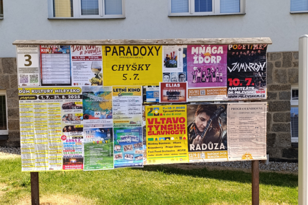 Foto výlepové plochy v Milevsku 3 POLIKLINIKA