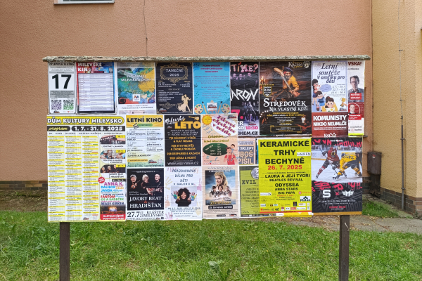 Foto výlepové plochy v Milevsku 17 JÍDELNA LIDOVKA