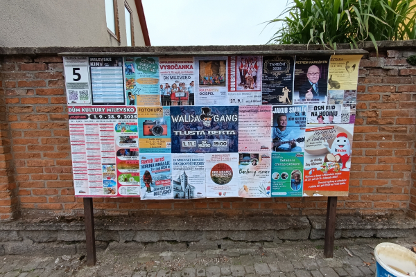 Foto výlepové plochy v Milevsku 5 KINO