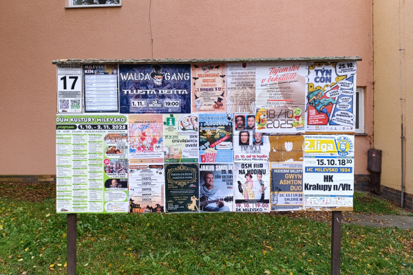 Foto výlepové plochy v Milevsku 17 JÍDELNA LIDOVKA