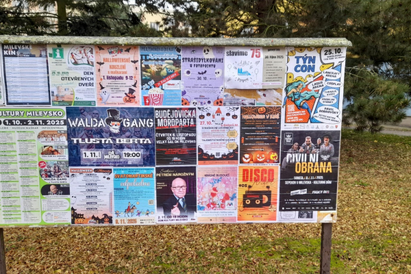 Foto výlepové plochy v Milevsku 10 VĚŽÁK