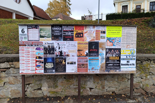 Foto výlepové plochy v Milevsku 6 AUTOBUSOVÉ NÁDRAŽÍ