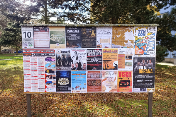 Foto výlepové plochy v Milevsku 10 VĚŽÁK