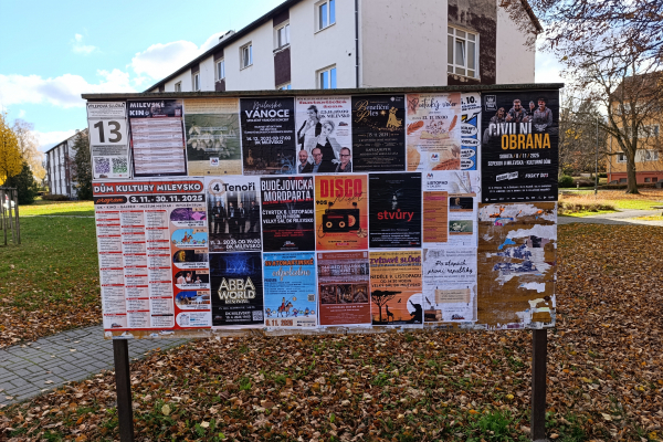 Foto výlepové plochy v Milevsku 13 ISŠT