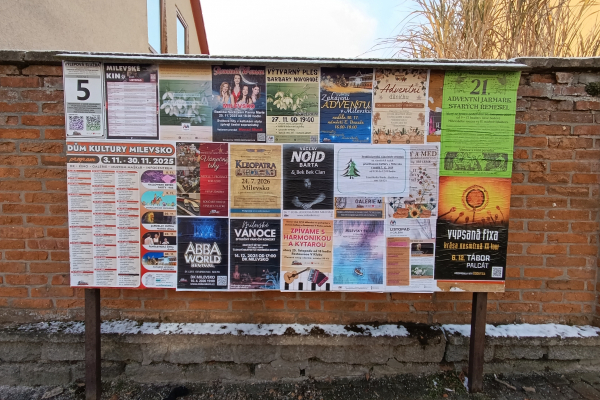 Foto výlepové plochy v Milevsku 5 KINO