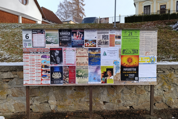 Foto výlepové plochy v Milevsku 6 AUTOBUSOVÉ NÁDRAŽÍ