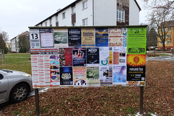 Foto výlepové plochy v Milevsku 13 ISŠT