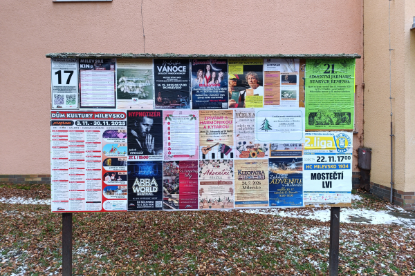 Foto výlepové plochy v Milevsku 17 JÍDELNA LIDOVKA