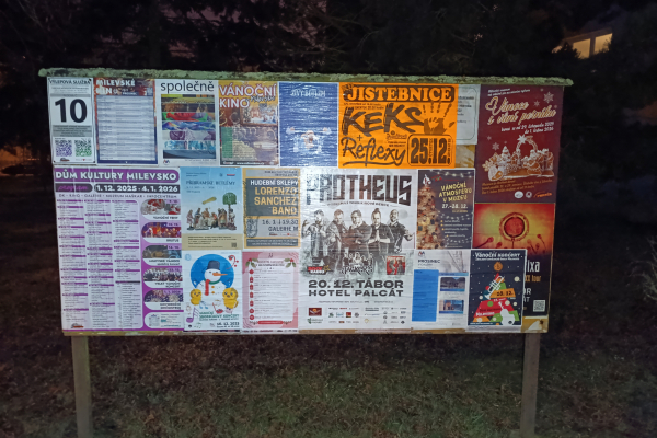 Foto výlepové plochy v Milevsku 10 VĚŽÁK