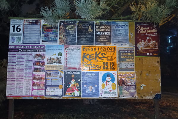 Foto výlepové plochy v Milevsku 16 PÍSECKÉ PŘEDMĚSTÍ