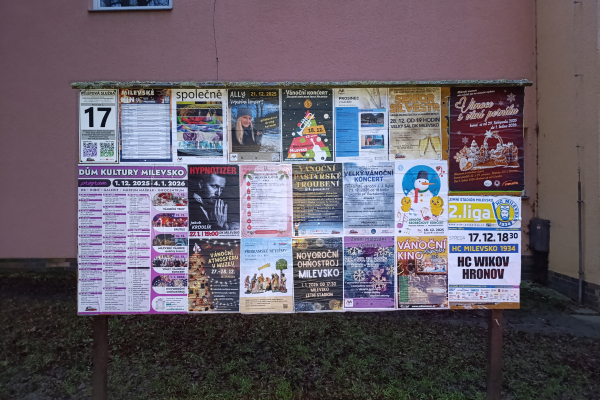 Foto výlepové plochy v Milevsku 17 JÍDELNA LIDOVKA