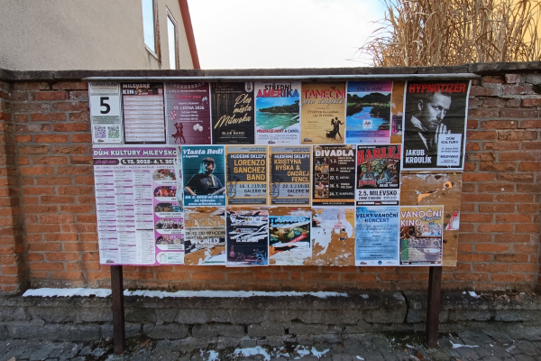 Foto výlepové plochy v Milevsku 5 KINO
