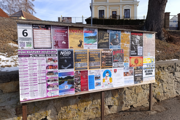 Foto výlepové plochy v Milevsku 6 AUTOBUSOVÉ NÁDRAŽÍ