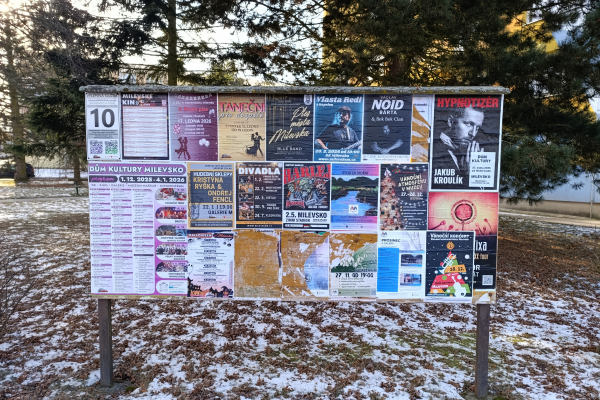 Foto výlepové plochy v Milevsku 10 VĚŽÁK