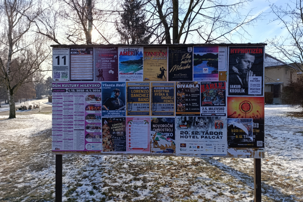 Foto výlepové plochy v Milevsku 11 MĚSTSKÝ ÚŘAD