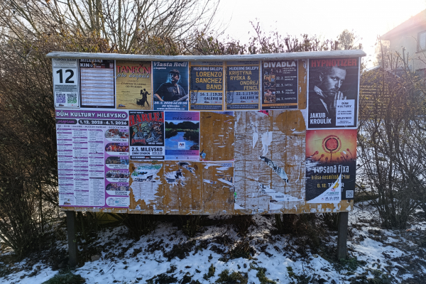 Foto výlepové plochy v Milevsku 12 STARÉ SÍDLIŠTĚ