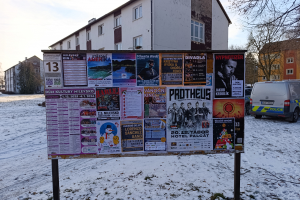 Foto výlepové plochy v Milevsku 13 ISŠT