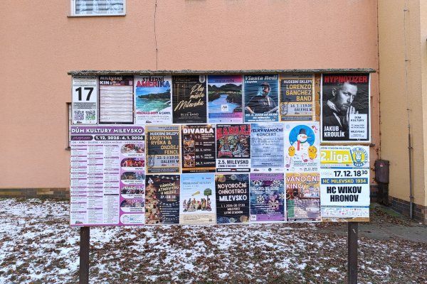 Foto výlepové plochy v Milevsku 17 JÍDELNA LIDOVKA