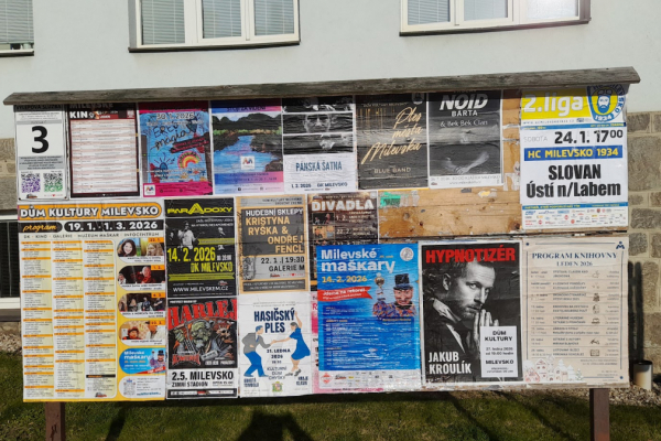 Foto výlepové plochy v Milevsku 3 POLIKLINIKA