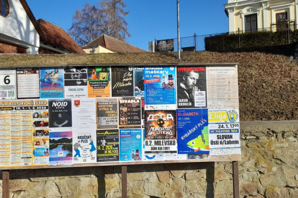 Foto výlepové plochy v Milevsku 6 AUTOBUSOVÉ NÁDRAŽÍ