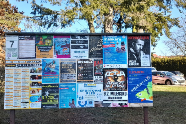 Foto výlepové plochy v Milevsku 7 TYRŠOVO NÁMĚSTÍ