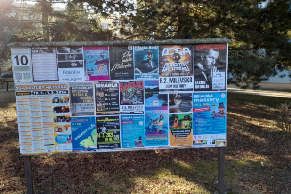 Foto výlepové plochy v Milevsku 10 VĚŽÁK