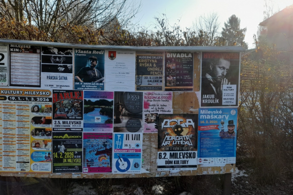 Foto výlepové plochy v Milevsku 12 STARÉ SÍDLIŠTĚ