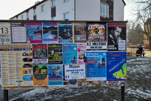 Foto výlepové plochy v Milevsku 13 ISŠT