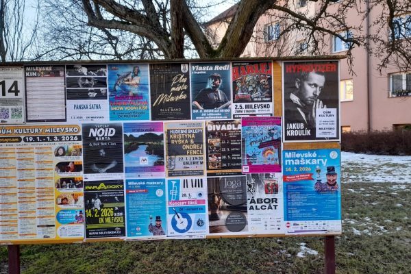 Foto výlepové plochy v Milevsku 14 STARÉ SÍDLIŠTĚ