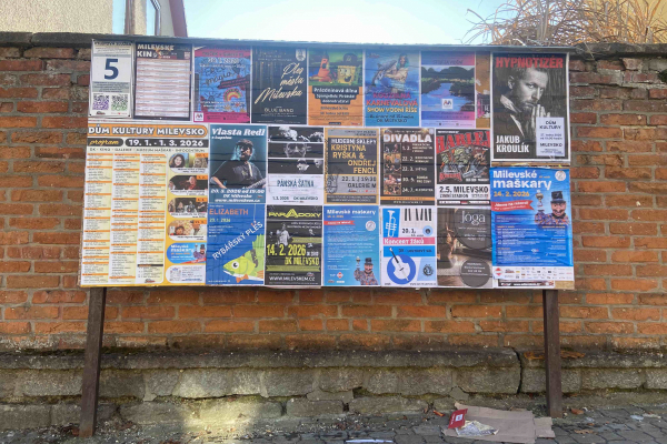 Foto výlepové plochy v Milevsku 5 KINO