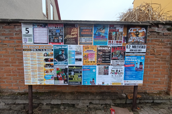 Foto výlepové plochy v Milevsku 5 KINO