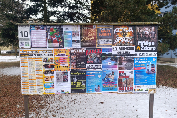 Foto výlepové plochy v Milevsku 10 VĚŽÁK