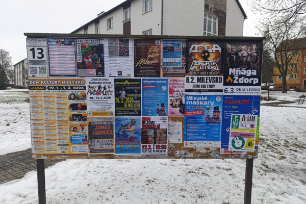 Foto výlepové plochy v Milevsku 13 ISŠT