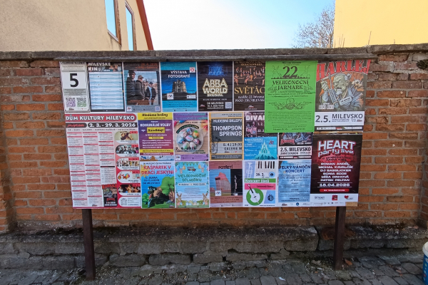 Foto výlepové plochy v Milevsku 5 KINO