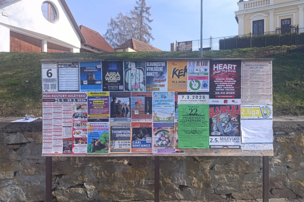 Foto výlepové plochy v Milevsku 6 AUTOBUSOVÉ NÁDRAŽÍ