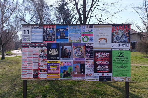 Foto výlepové plochy v Milevsku 11 MĚSTSKÝ ÚŘAD