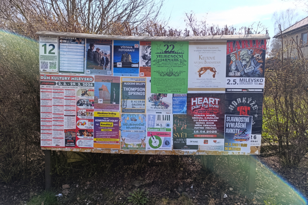 Foto výlepové plochy v Milevsku 12 STARÉ SÍDLIŠTĚ