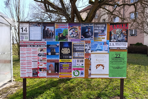 Foto výlepové plochy v Milevsku 14 STARÉ SÍDLIŠTĚ