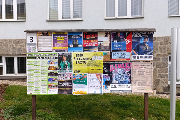 Foto výlepové plochy v Milevsku 3 POLIKLINIKA