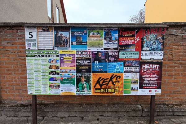 Foto výlepové plochy v Milevsku 5 KINO